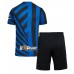 Camisa de Futebol Inter Milan Equipamento Principal Infantil 2024-25 Manga Curta (+ Calças curtas)